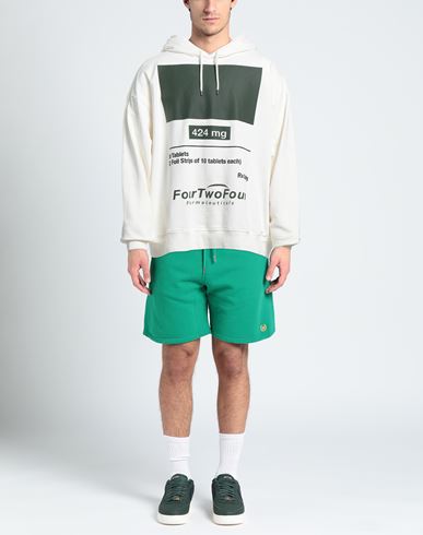 Man Sweatshirt Cream Size L Cotton