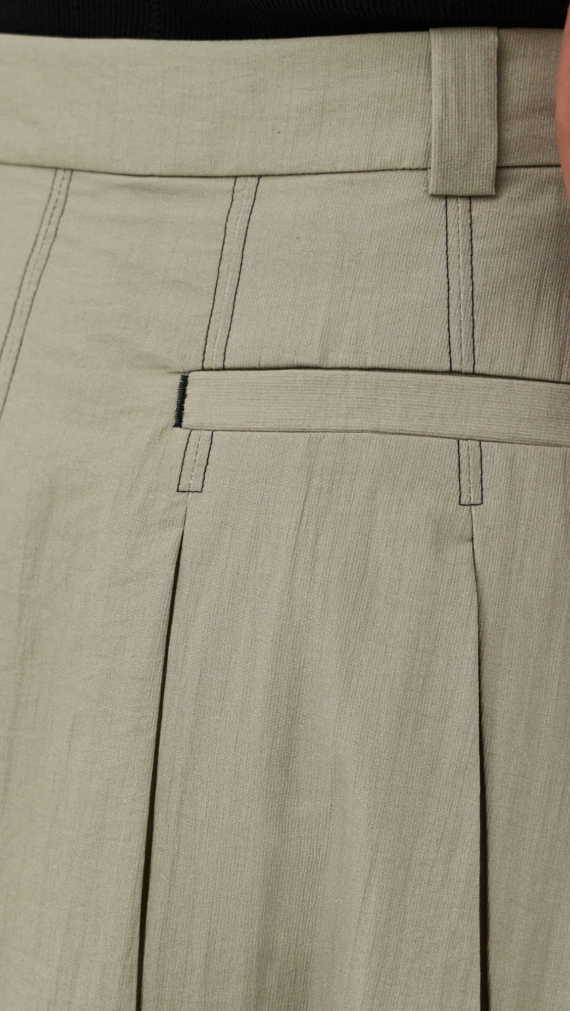Pleated Knee Length Skirt with Combo Sage Multi