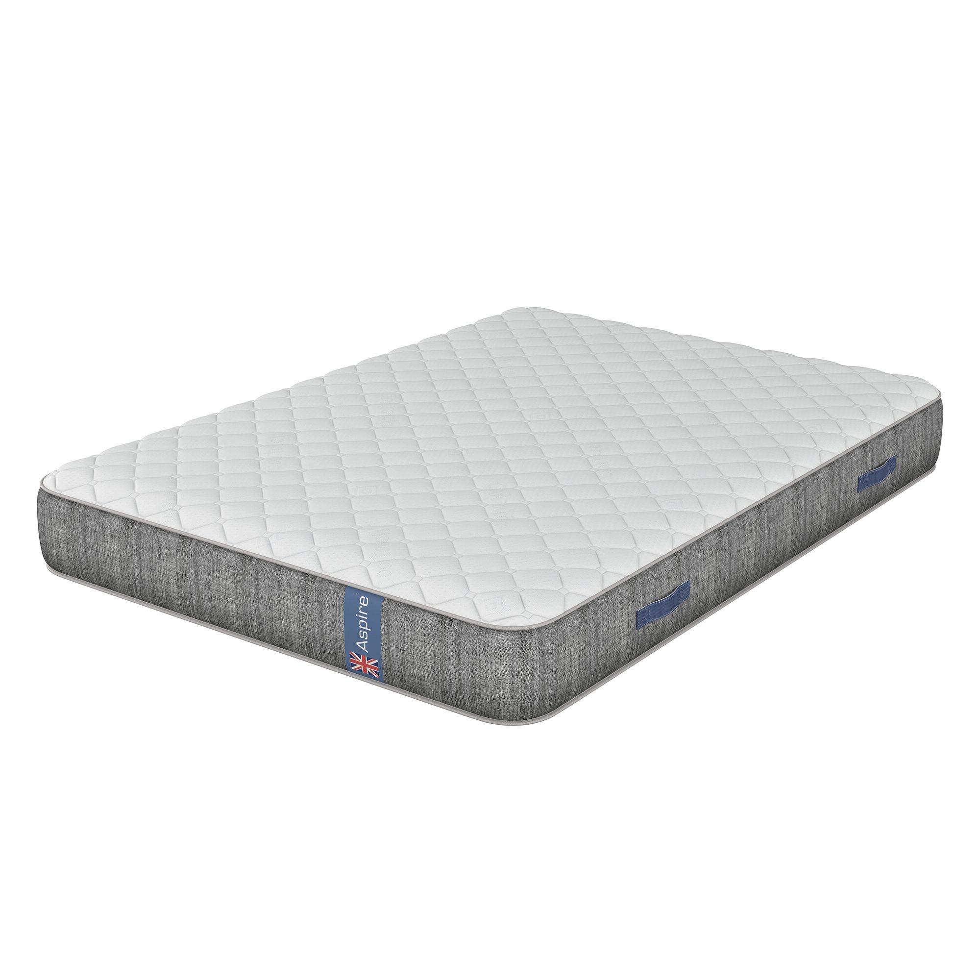 Aspire Unisex PureRest Wool Hybrid Mattress Medium Firm 1000 Pocket Spring in White | : Small Single
