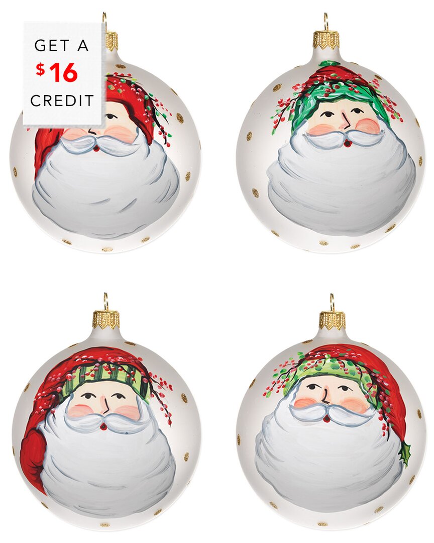 Old St. Nick Set Of 4 Assorted Ornaments With $16 Credit