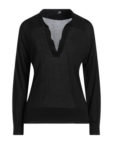 Alpha Studio Woman Sweater Black Size 6 Modal, Cashmere