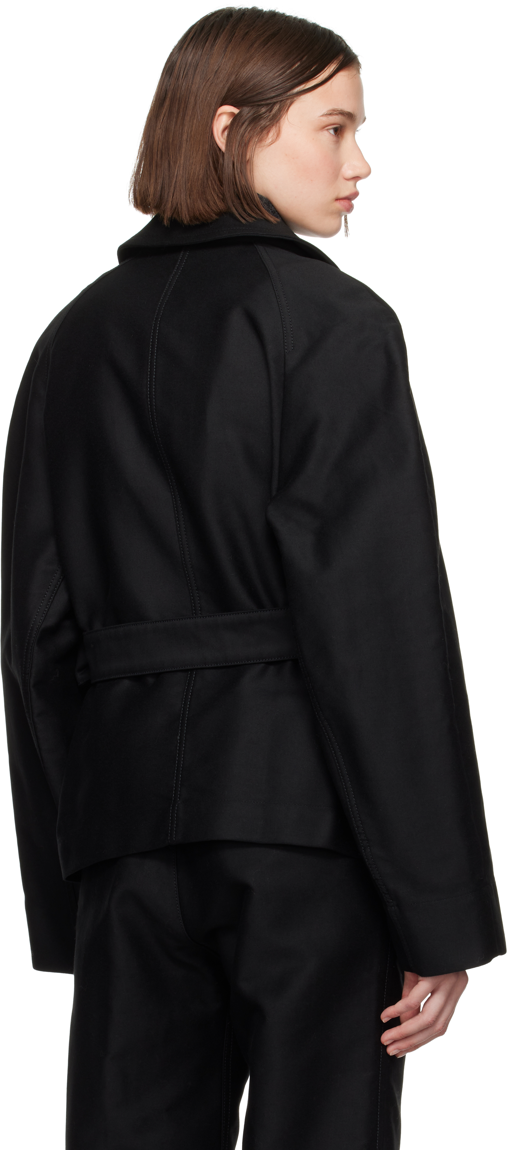 LEMAIRE Black Belted Two Pocket Jacket