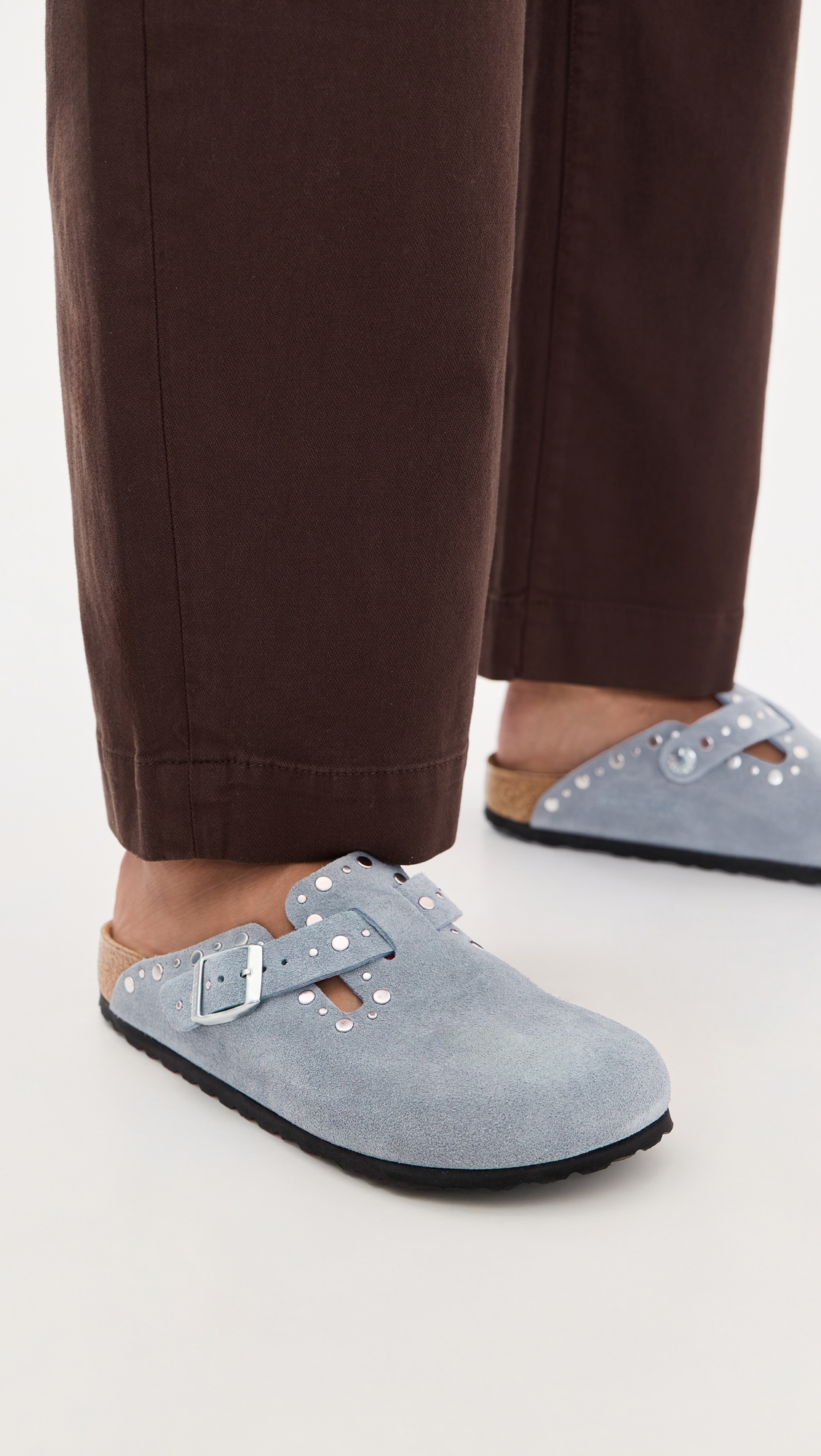 Boston Rivets Clogs Stone Blue