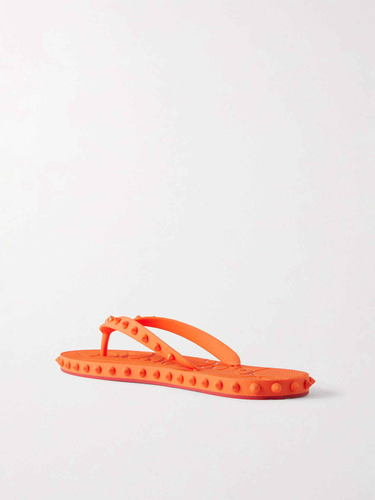 Super Loubi Studded Rubber Flip Flops - Orange