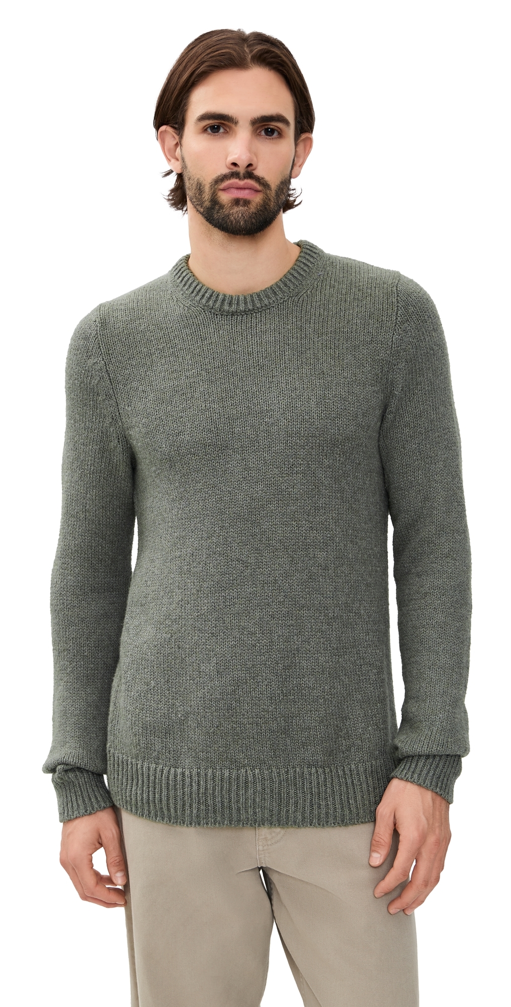 Heirloom Crewneck Sweater Olive Cove