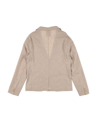 Kid Boy Blazer Beige Size 16 Cotton, Linen, Elastane