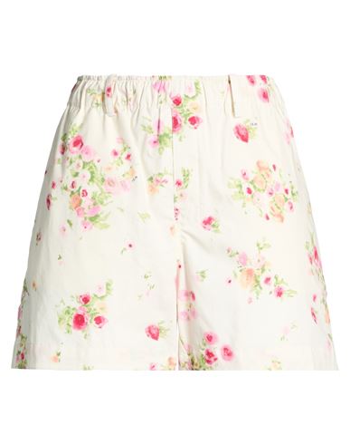 Woman Shorts & Bermuda Shorts Ivory Size 4 Cotton
