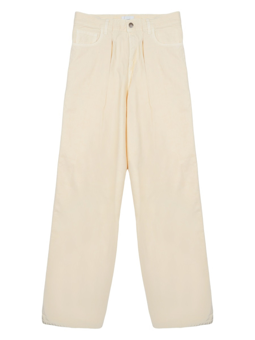 Beige Relaxed High Rise Jeans