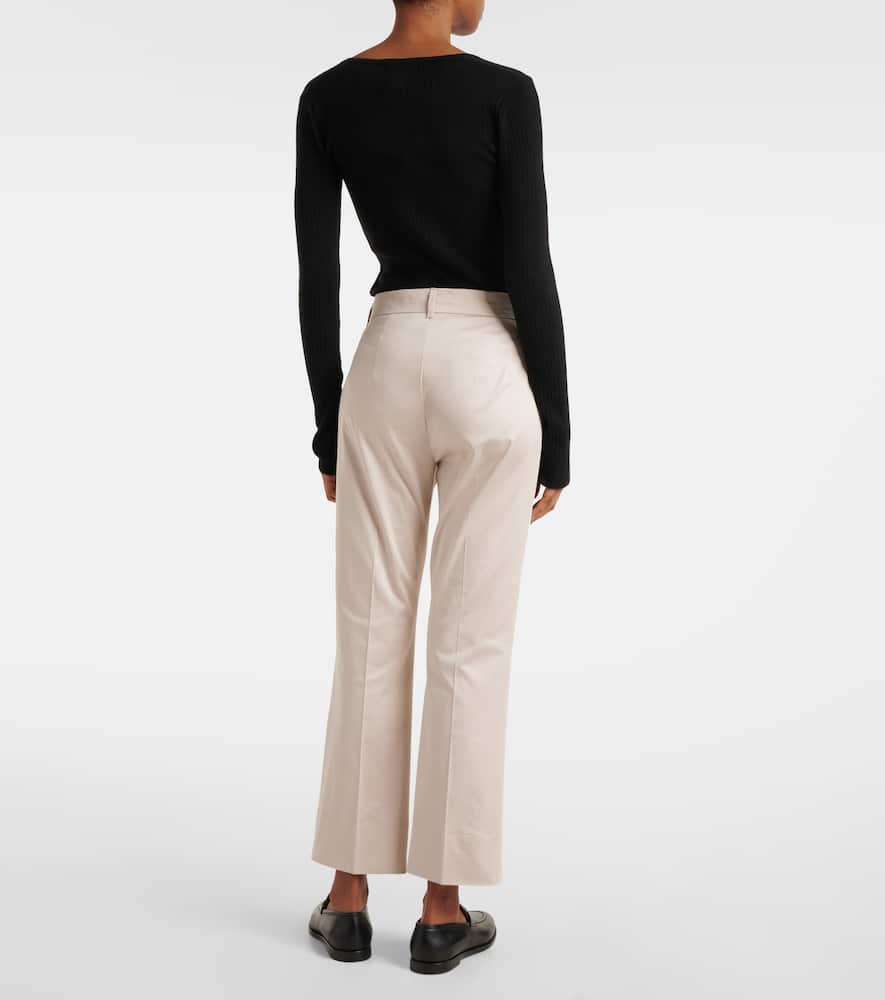 Felice cotton-blend wide-leg pants