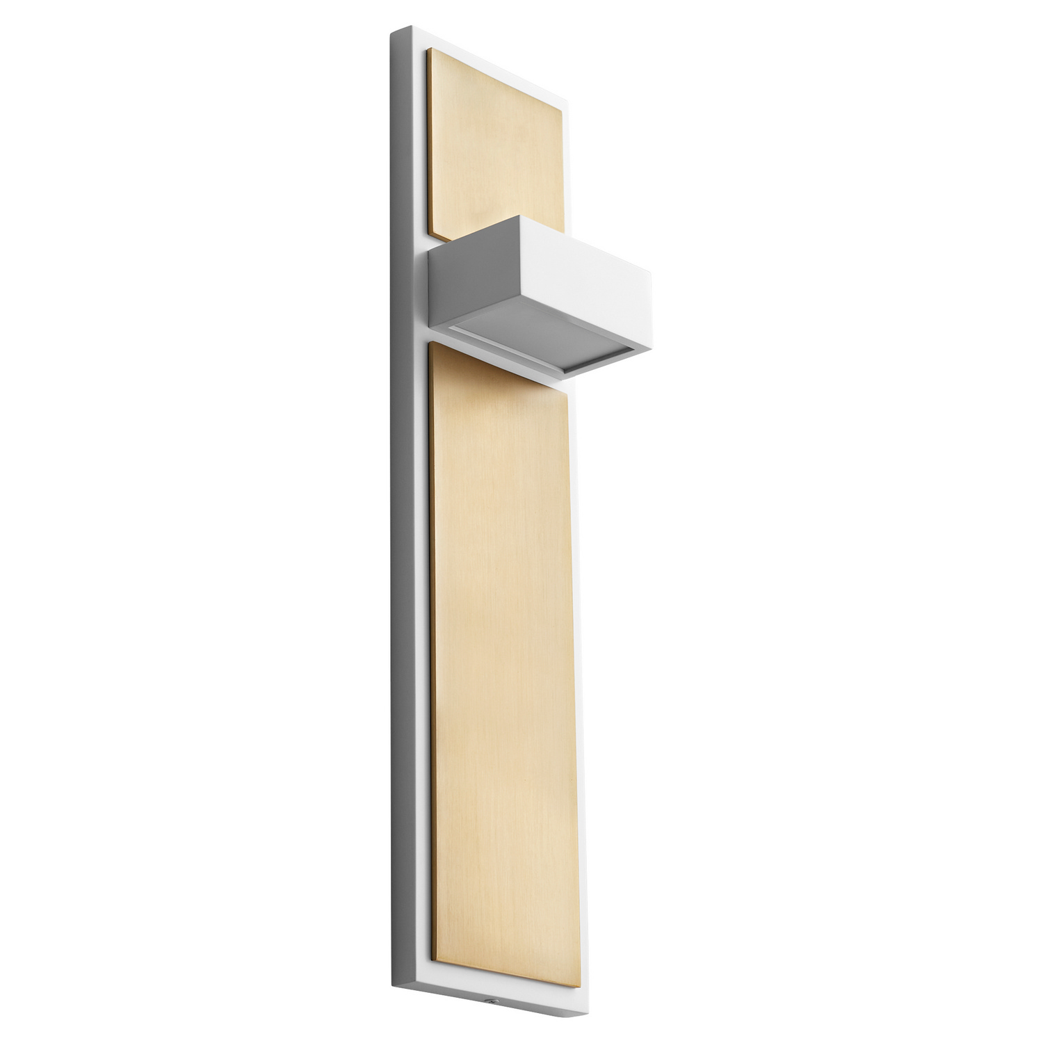 White W Aged Brass LED Wall Sconce from the Guapo Collection