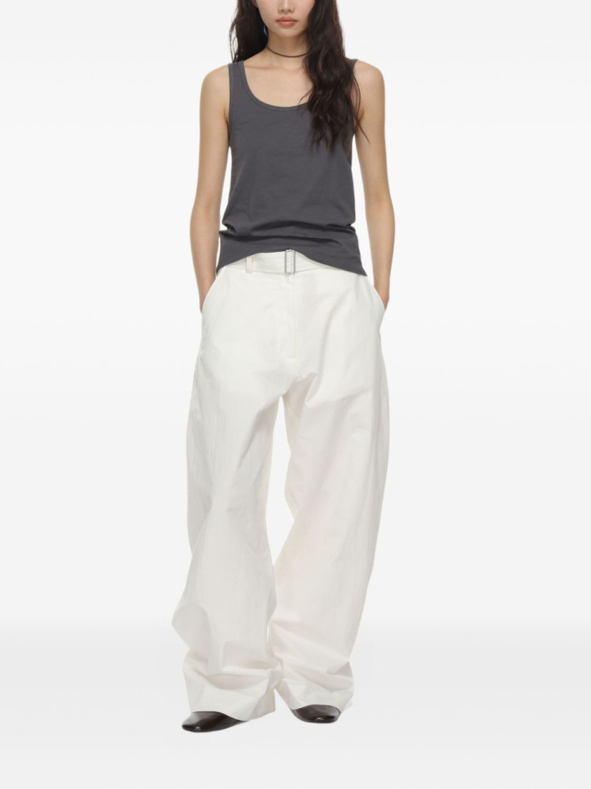 - Round Leg Cotton Trousers