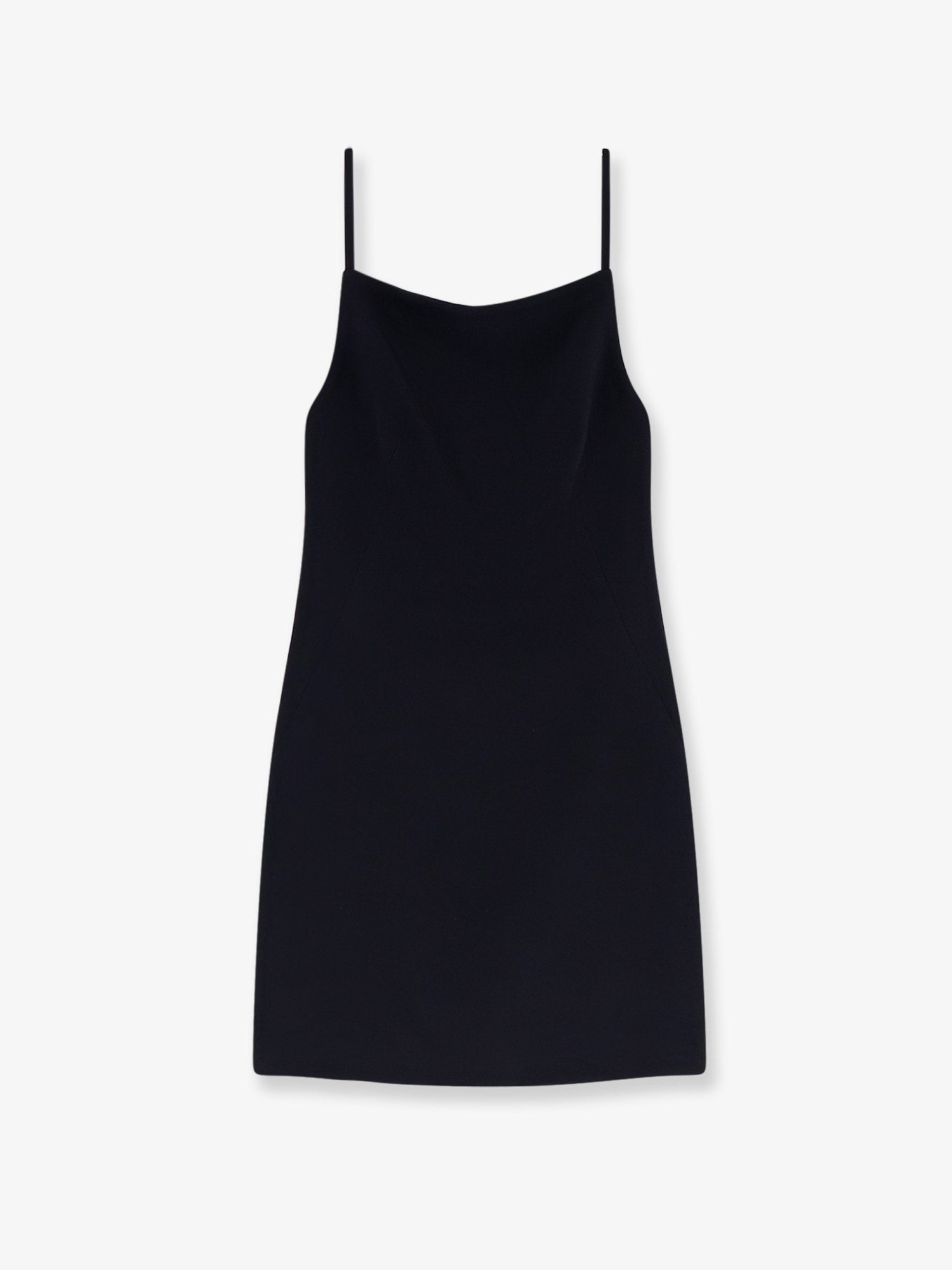 Viscose Blend Mini Dress — Black