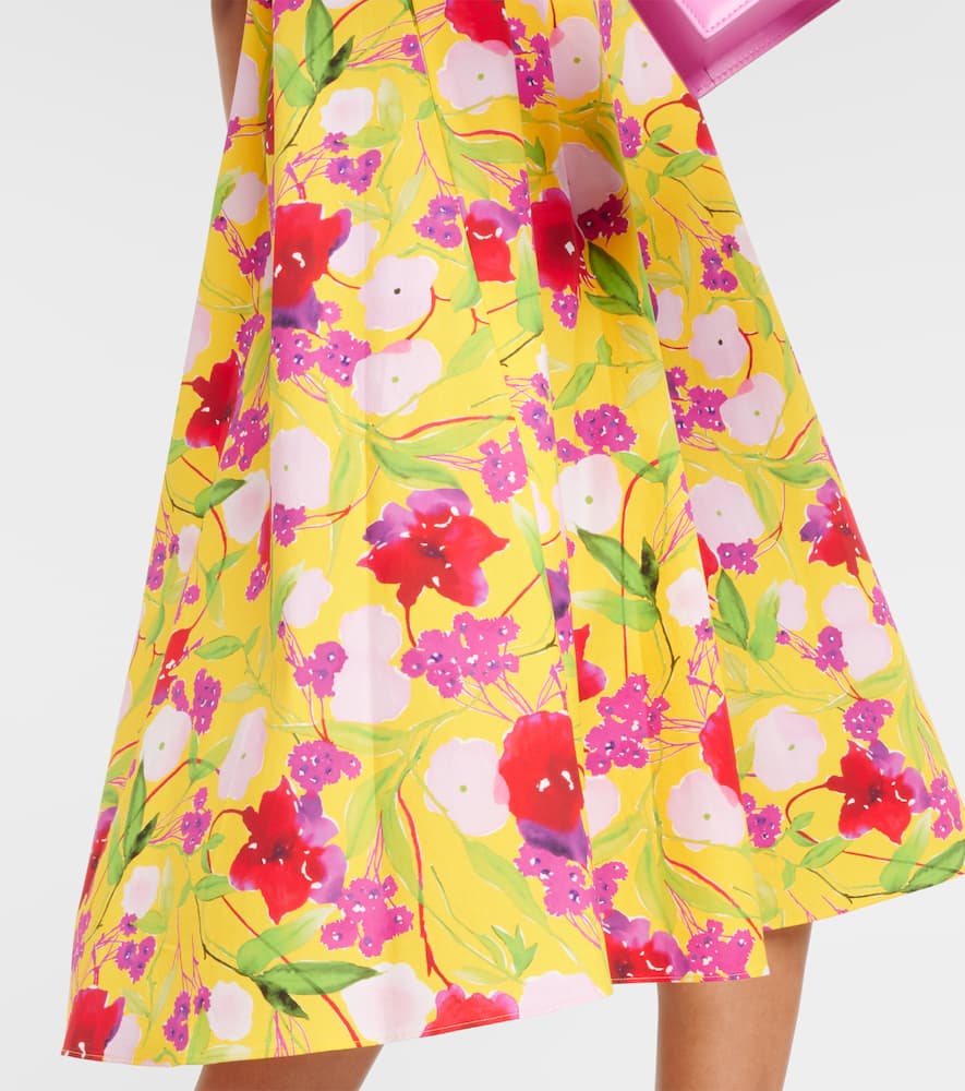 Floral cotton midi dress