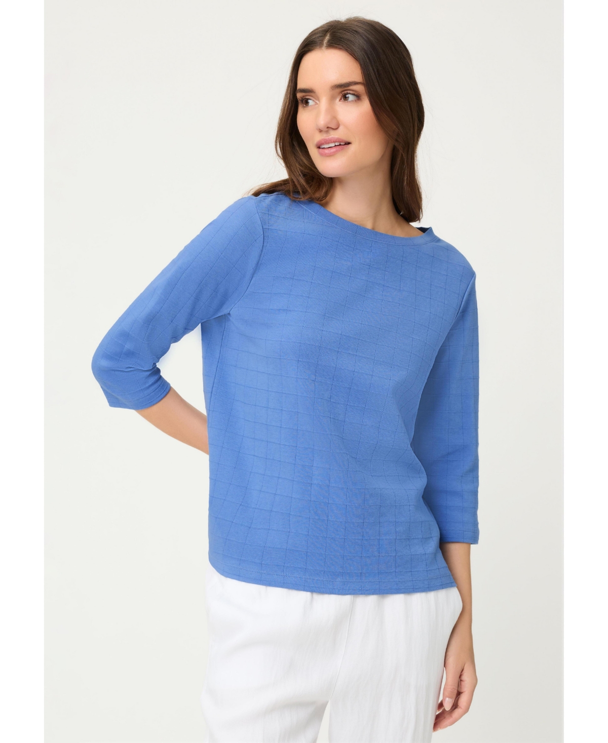 Women's Rib Knit T-Shirt - Bay blue