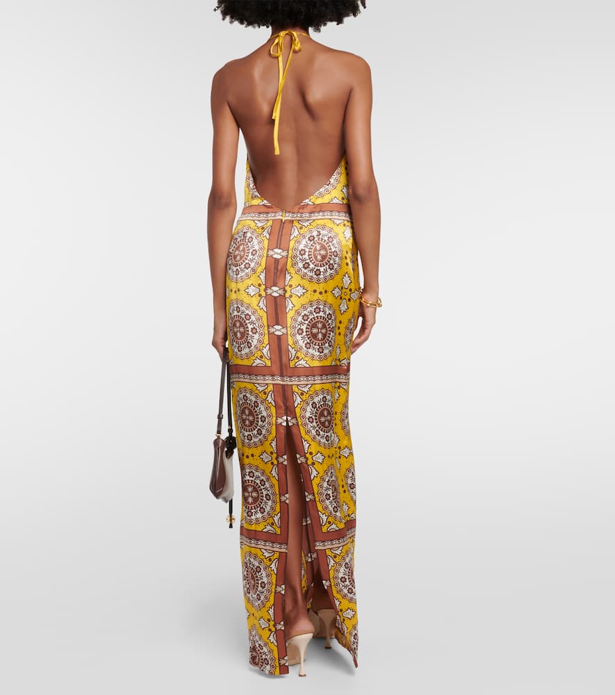 Rigel printed silk maxi dress