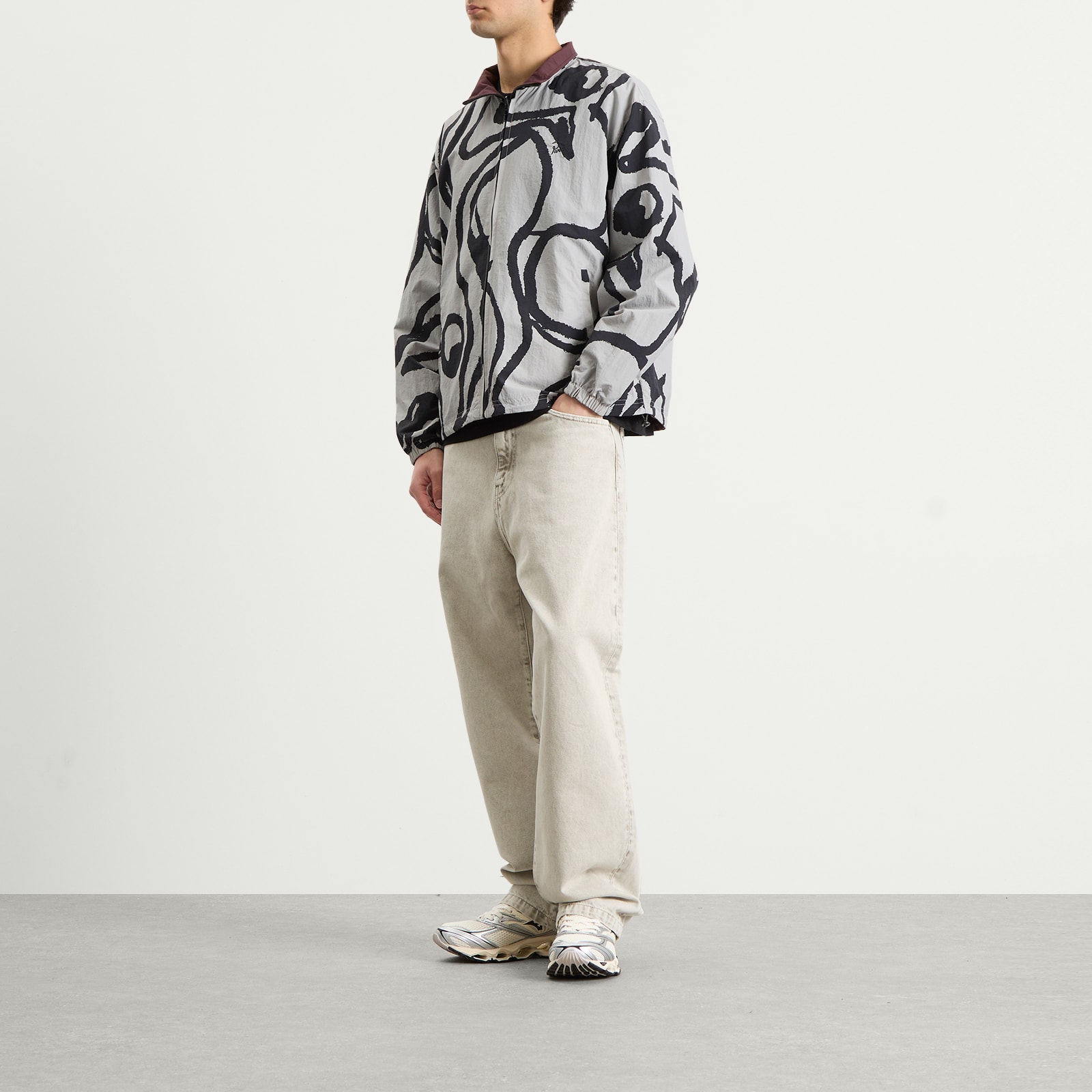 Men's Freak Scene Reversible Track Top in Grey