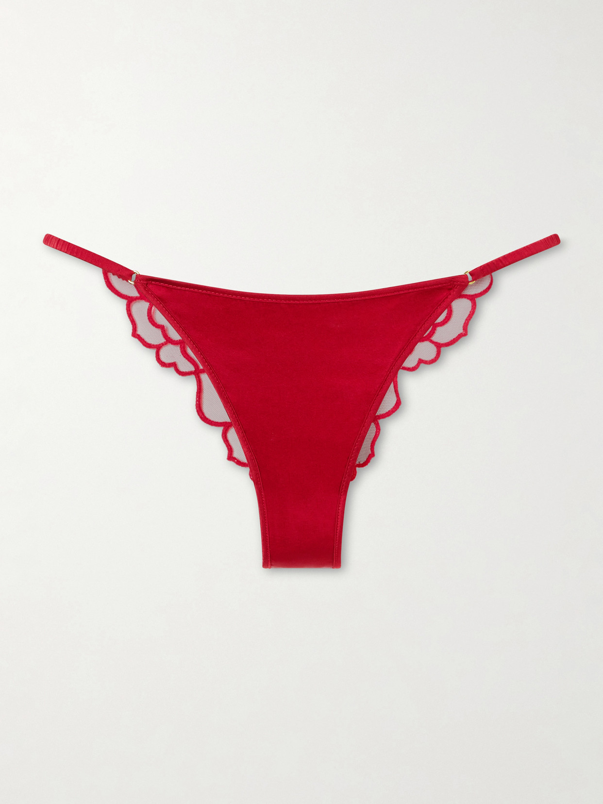 Petite Chou Embroidered Lace Briefs - x small