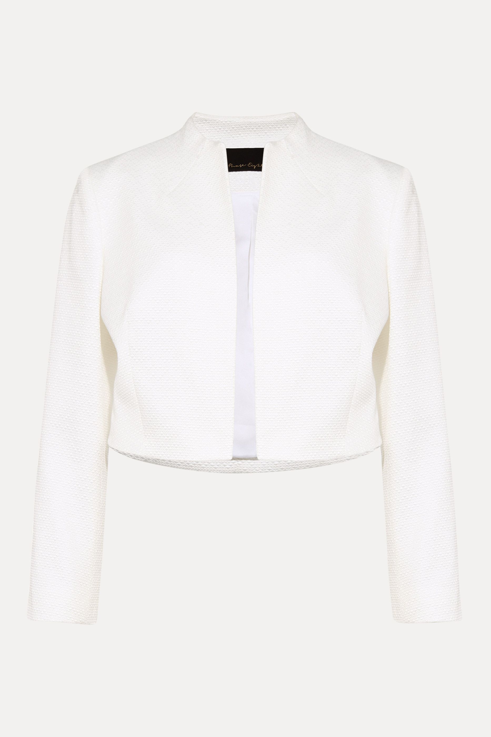 Phase Eight Karlee Cropped Occasion Jacket In White
