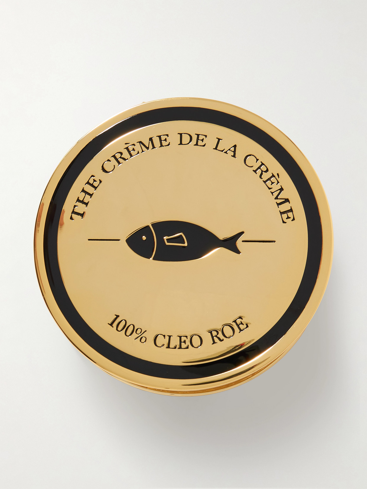 Caviar Enamel Gold-tone Clutch - One size