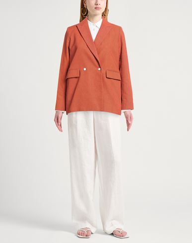 Woman Blazer Rust Size 6 Cotton