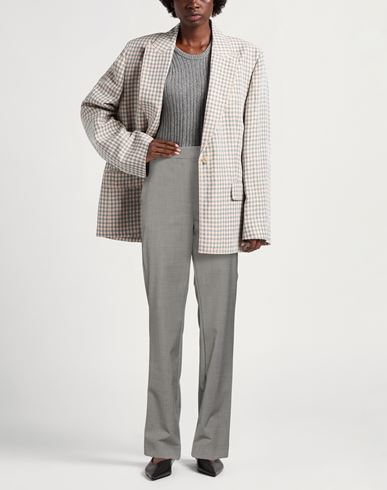 Woman Pants Taupe Size 2 Polyester, Wool, Elastane