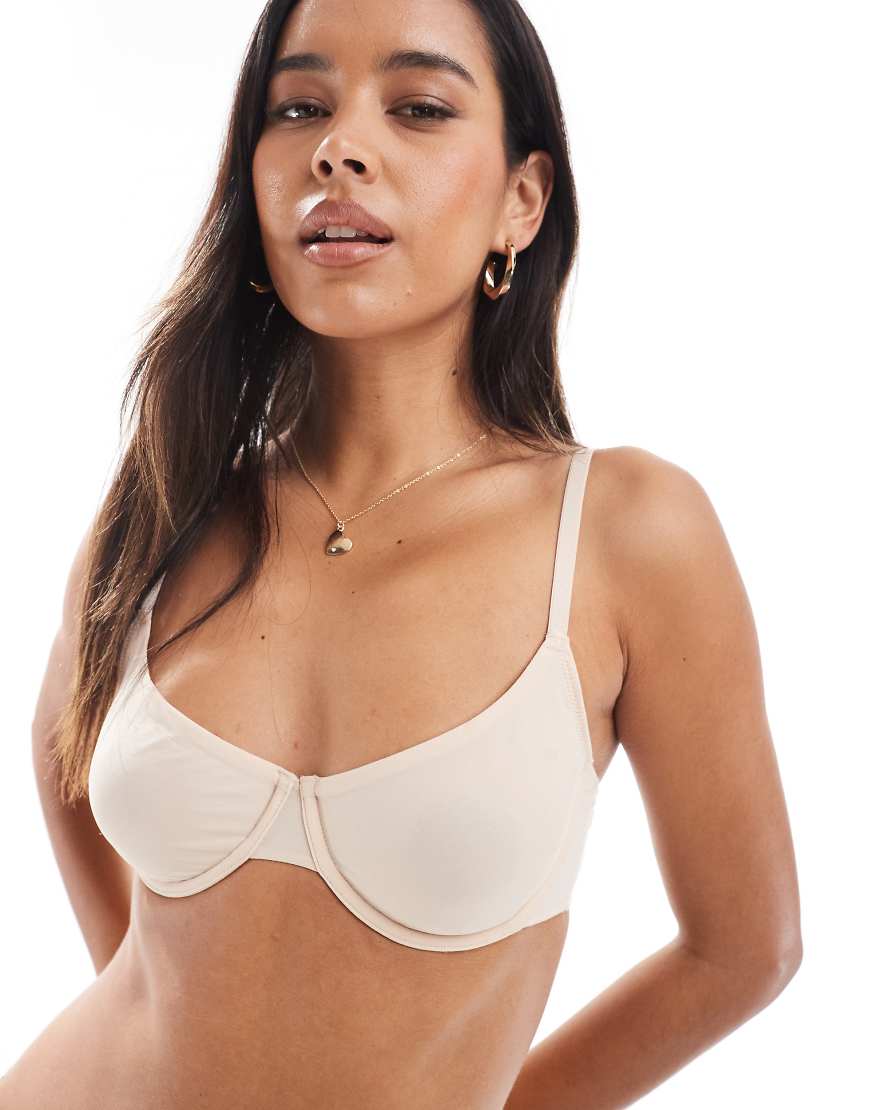 Dorina NOA non padded plunge underwire bra in beige-Neutral