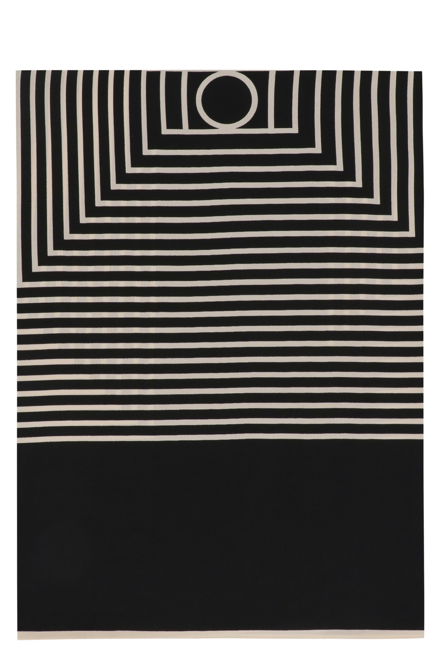 Stripe print scarf - Black