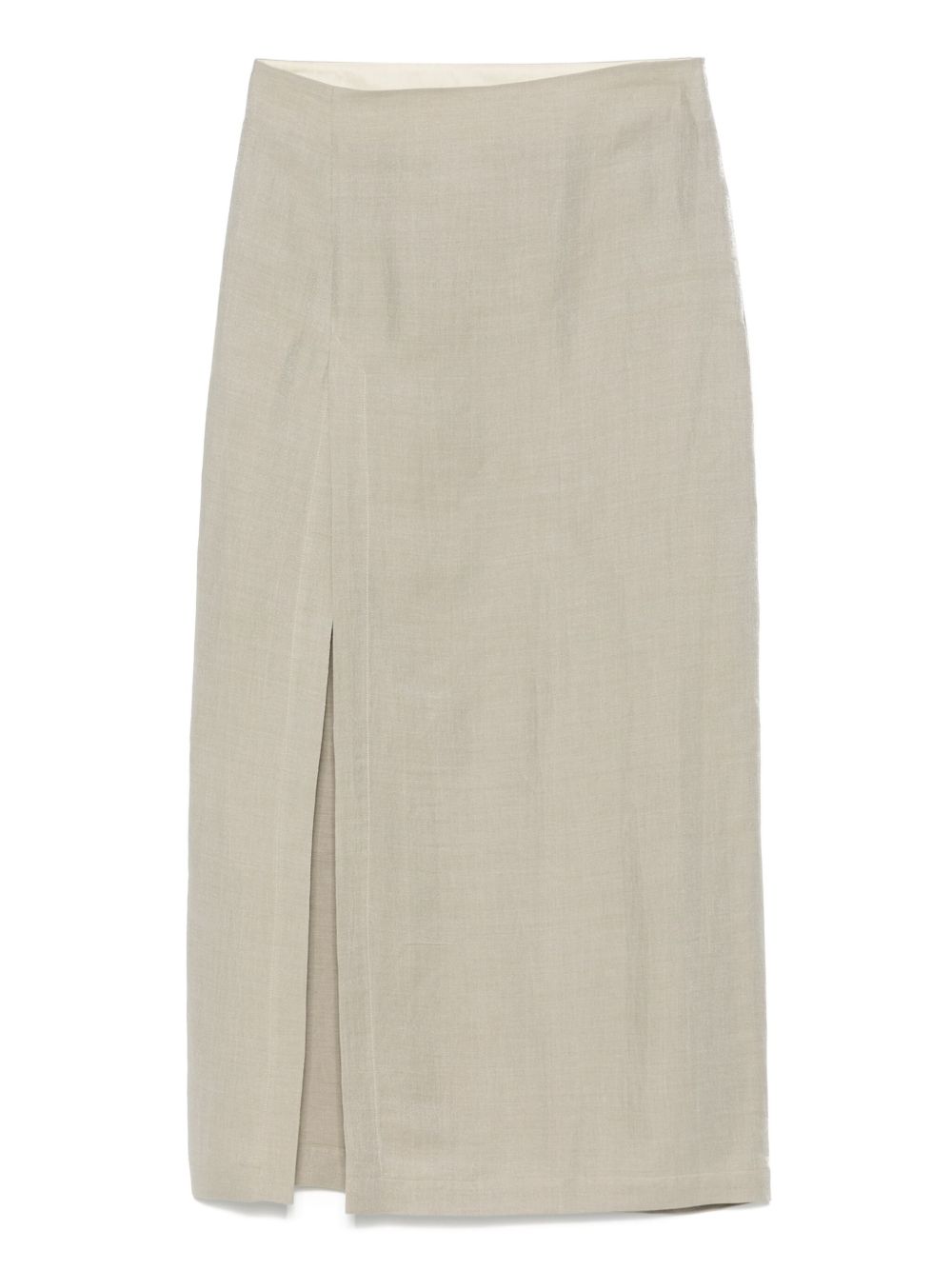 Alysi side-slit midi skirt - Grey