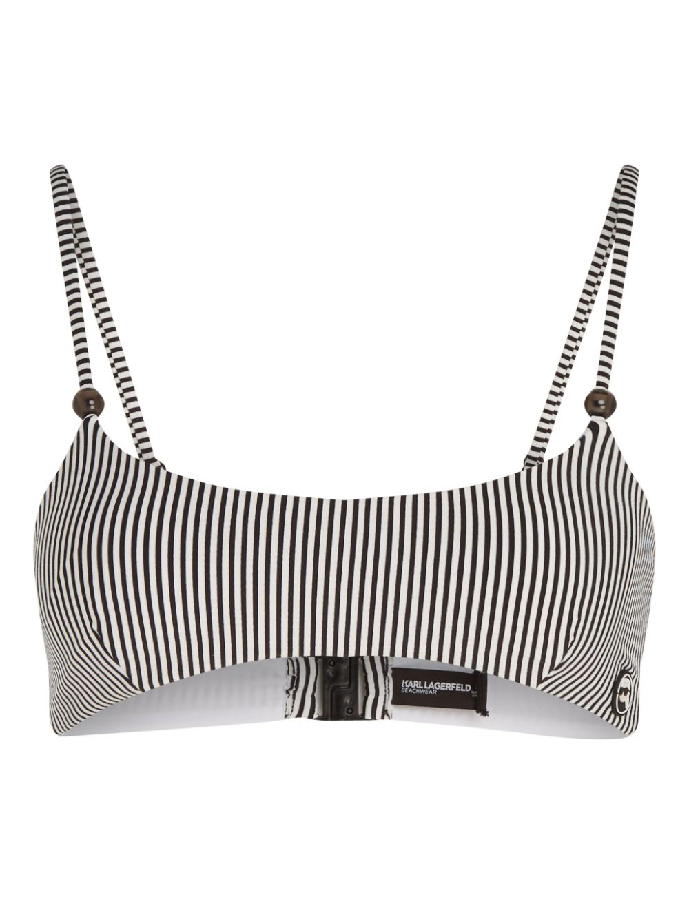 Ikon striped bikini top - Black