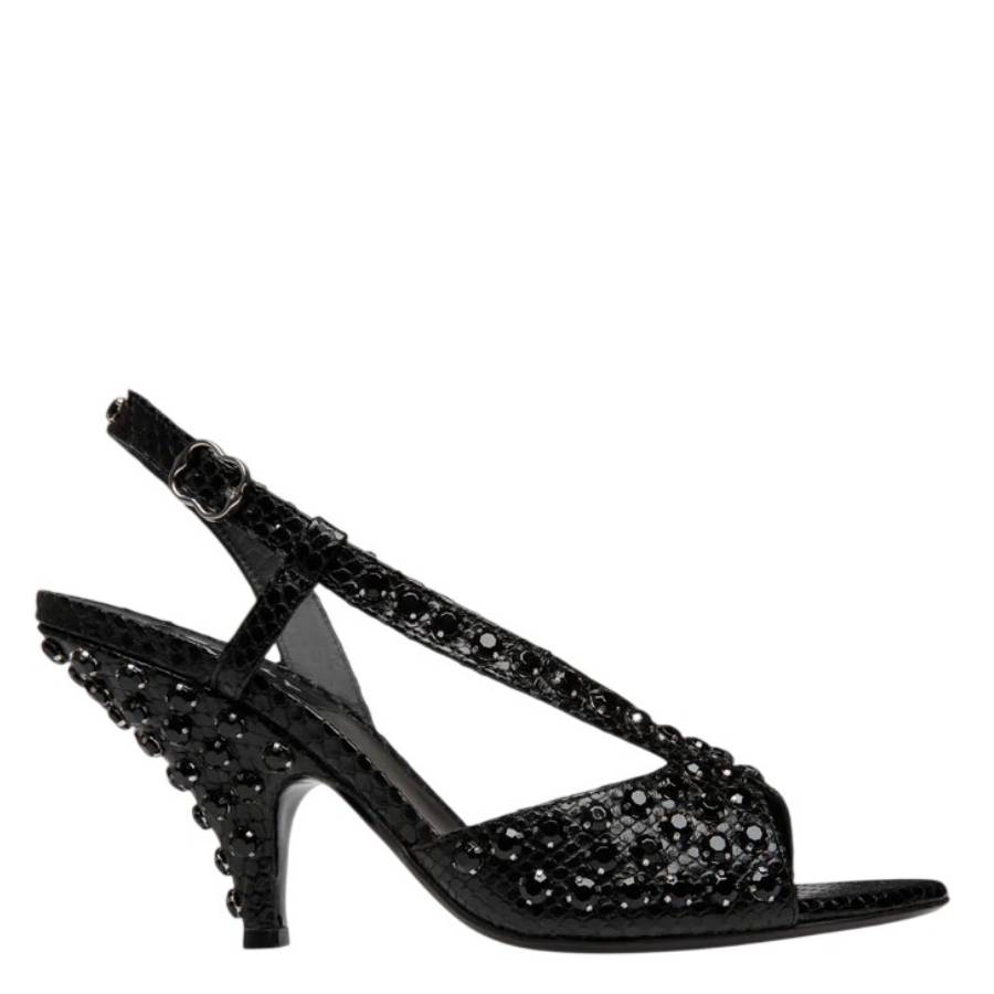 Katy Python Printed Leather Sandals