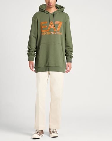 Man Sweatshirt Military green Size XL Cotton