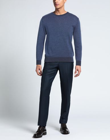 Montechiaro Man Sweater Navy Size 38 Acrylic, Virgin Wool, Cotton