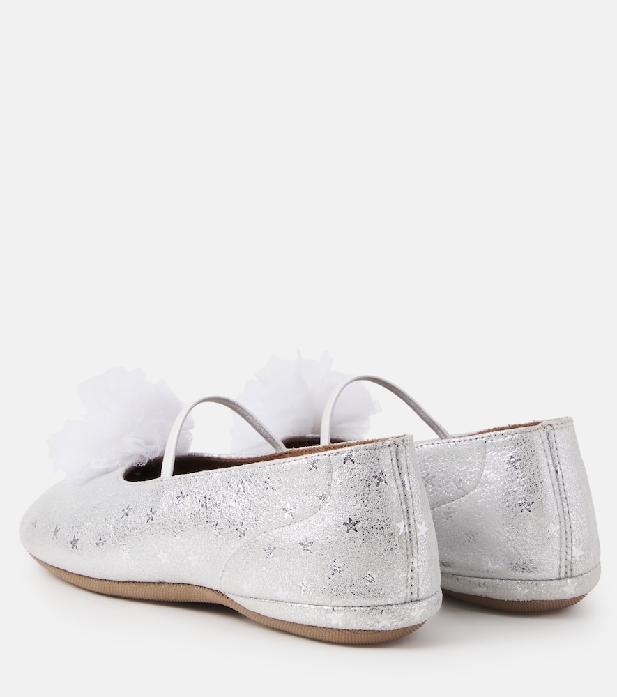 PèPè Estrella metallic leather ballet flats