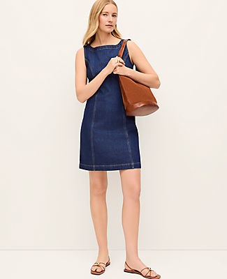 Ann Taylor Denim Boatneck Shift Dress