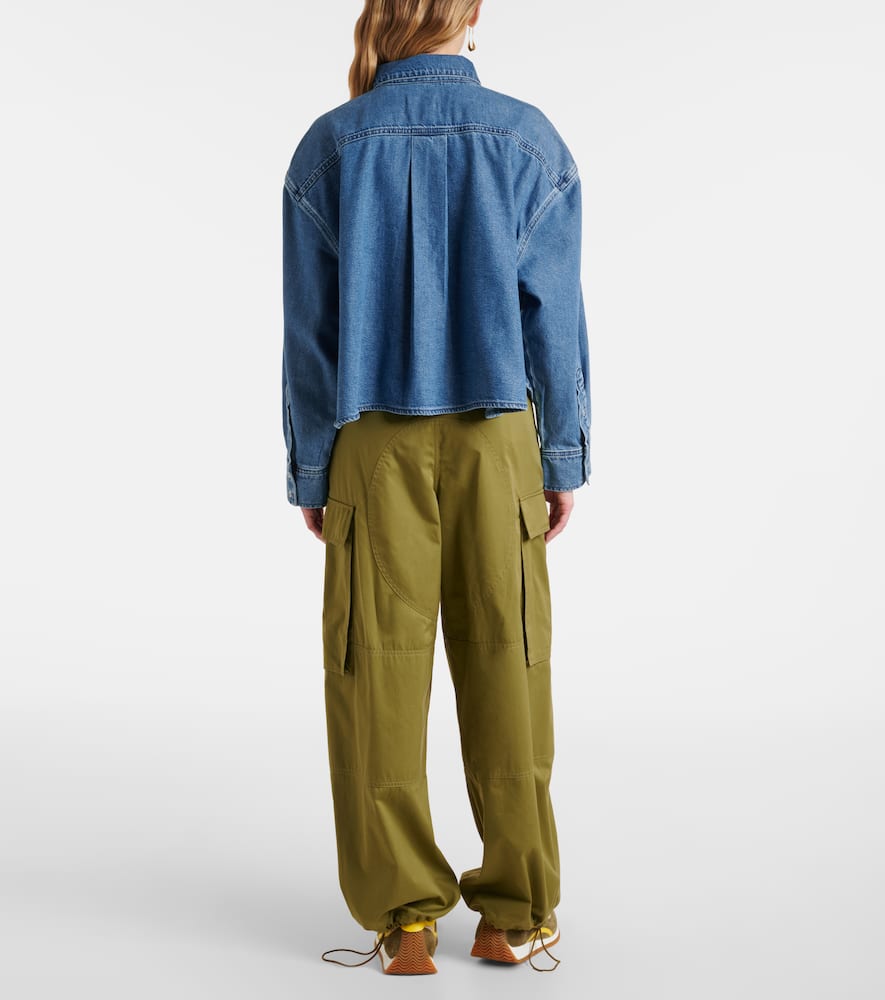 Nina cropped denim shirt