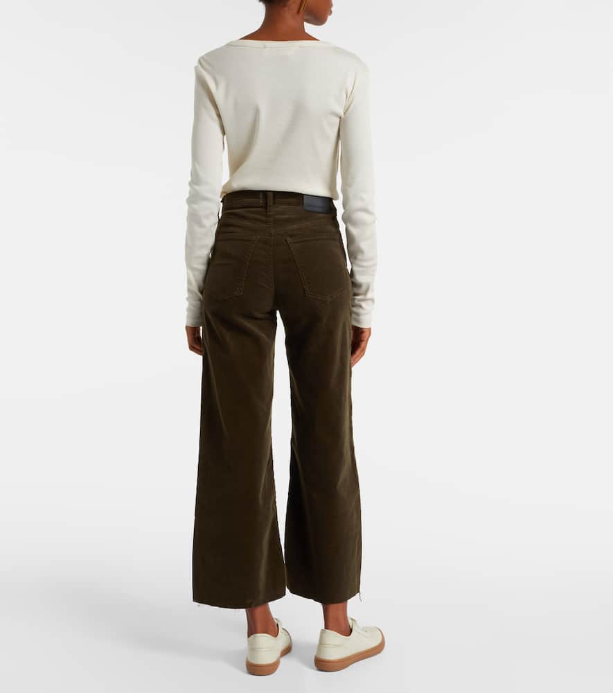 Lyra cotton corduroy wide-leg pants
