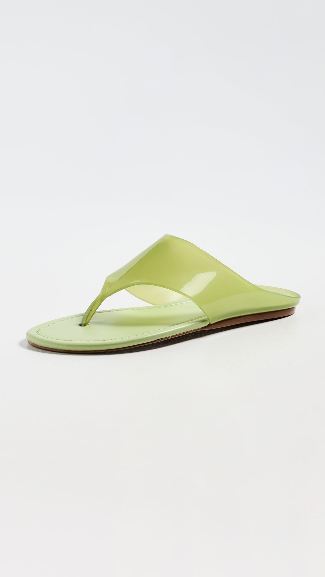 Jelly Thong Flat Sandals Sage Green