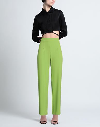 Woman Pants Lime green Size 6 Polyester, Elastane