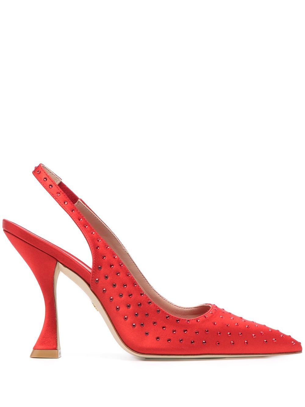 Say rhinestone pumps - Red