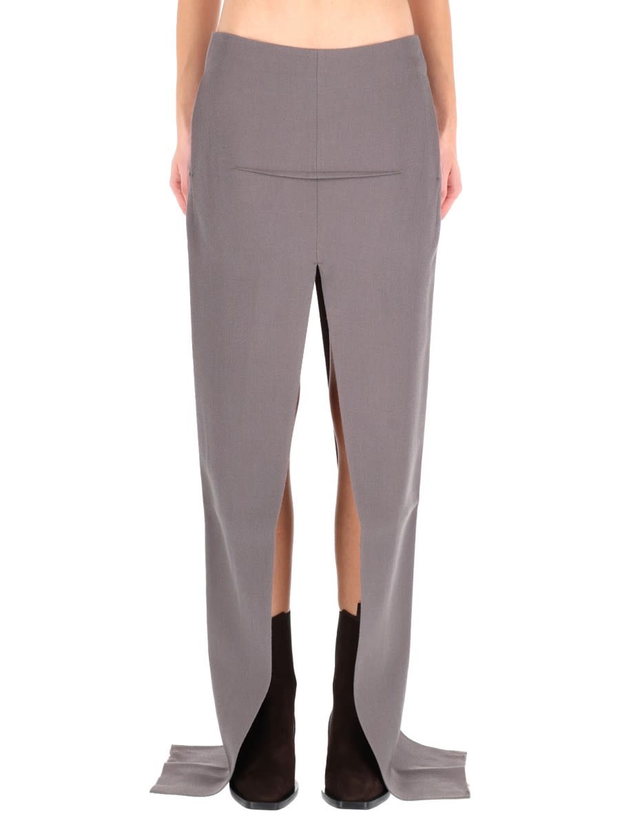 Rick Owens - high waist long skirt slit