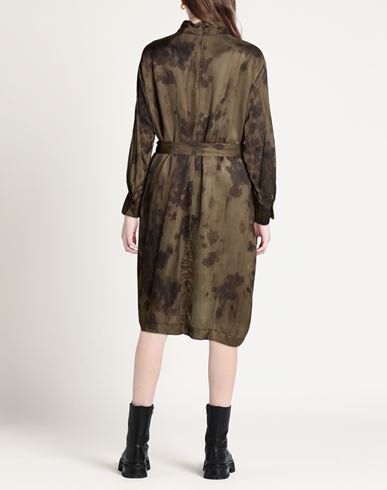 Woman Midi dress Military green Size 2 Viscose