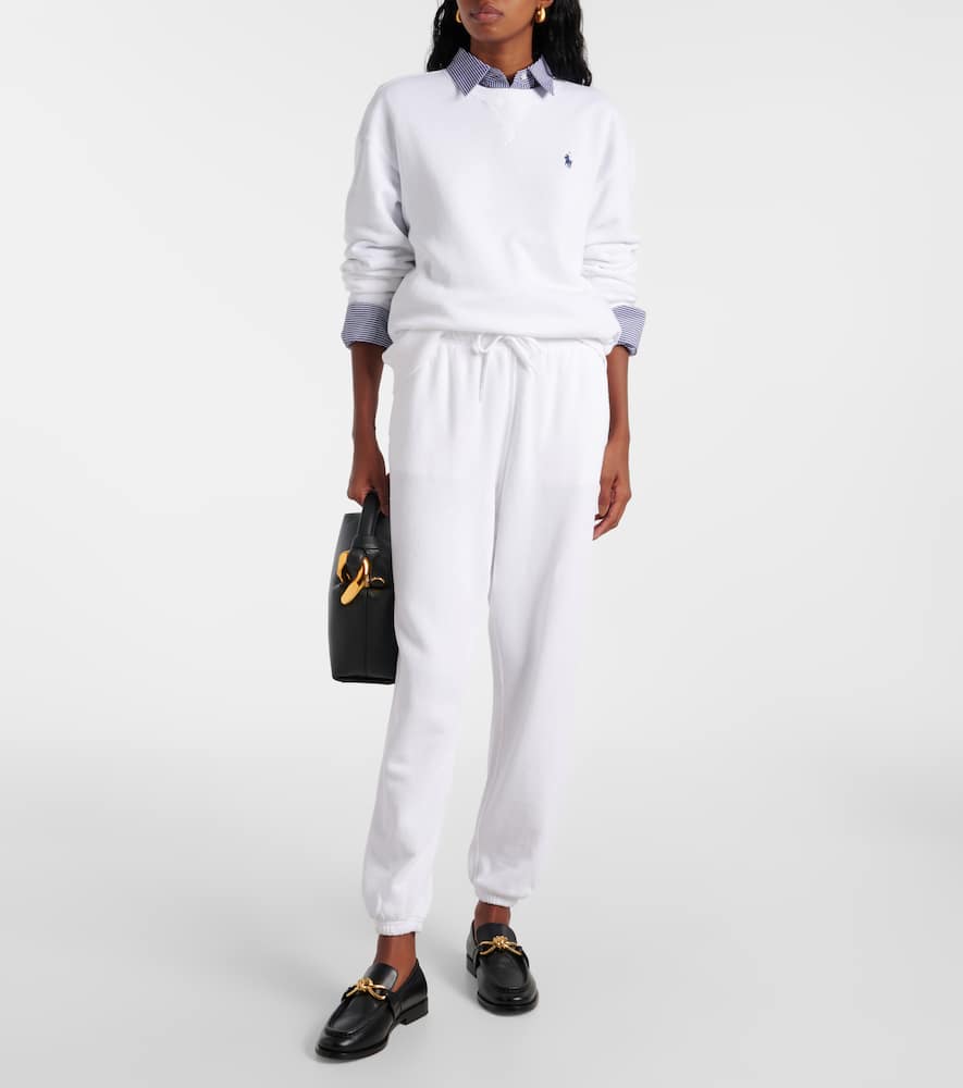 Logo cotton fleece sweatpants