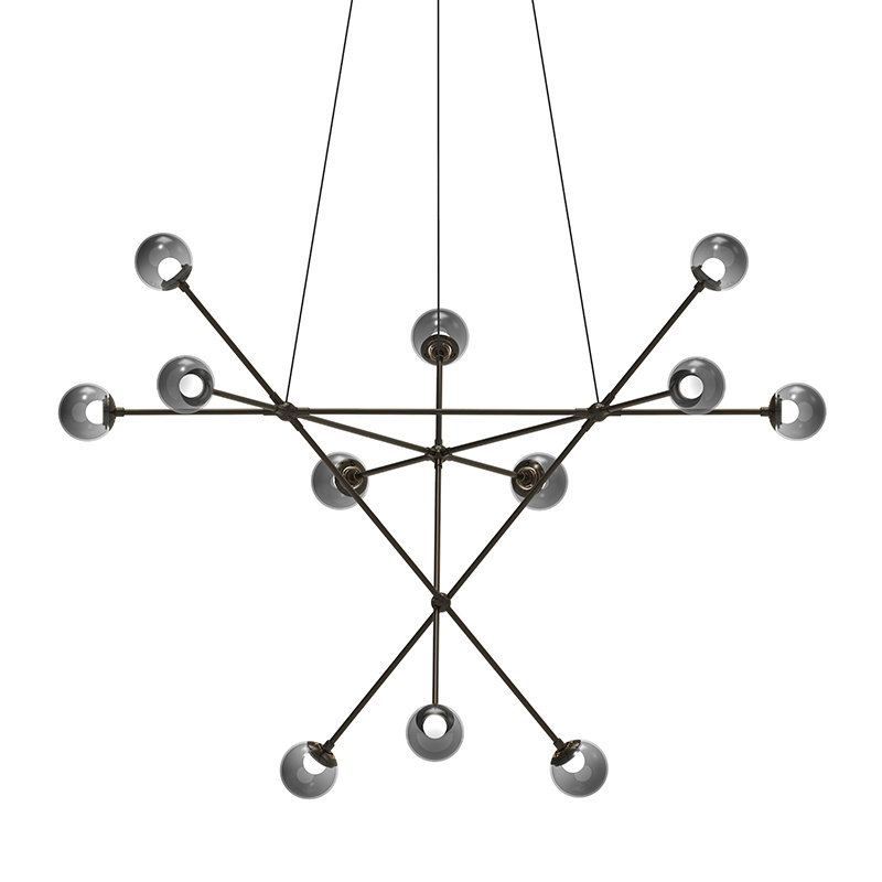 Polished Black Nickel LED Pendant from the Proton Collection