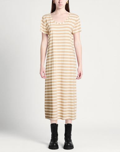 Woman Midi dress Sand Size L Cotton
