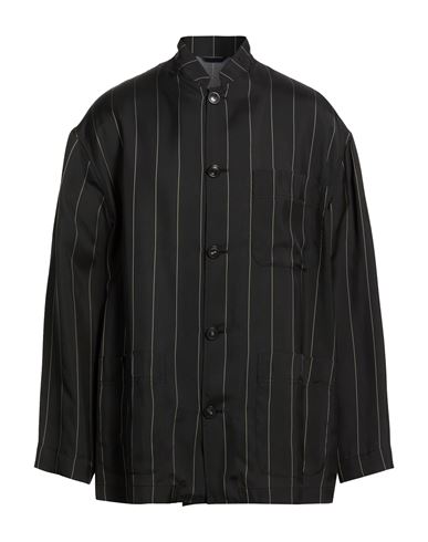 Man Shirt Black Size 38 Viscose