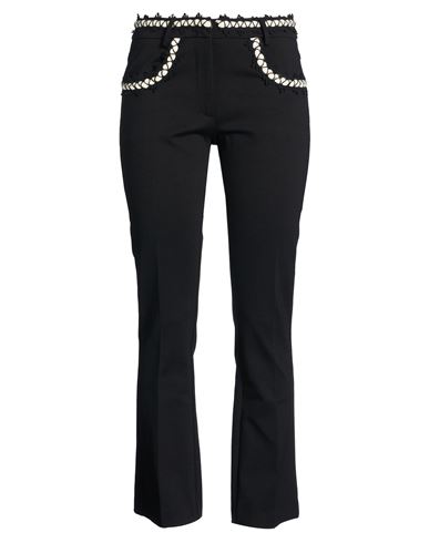 Woman Pants Black Size 12 Viscose, Nylon, Elastane