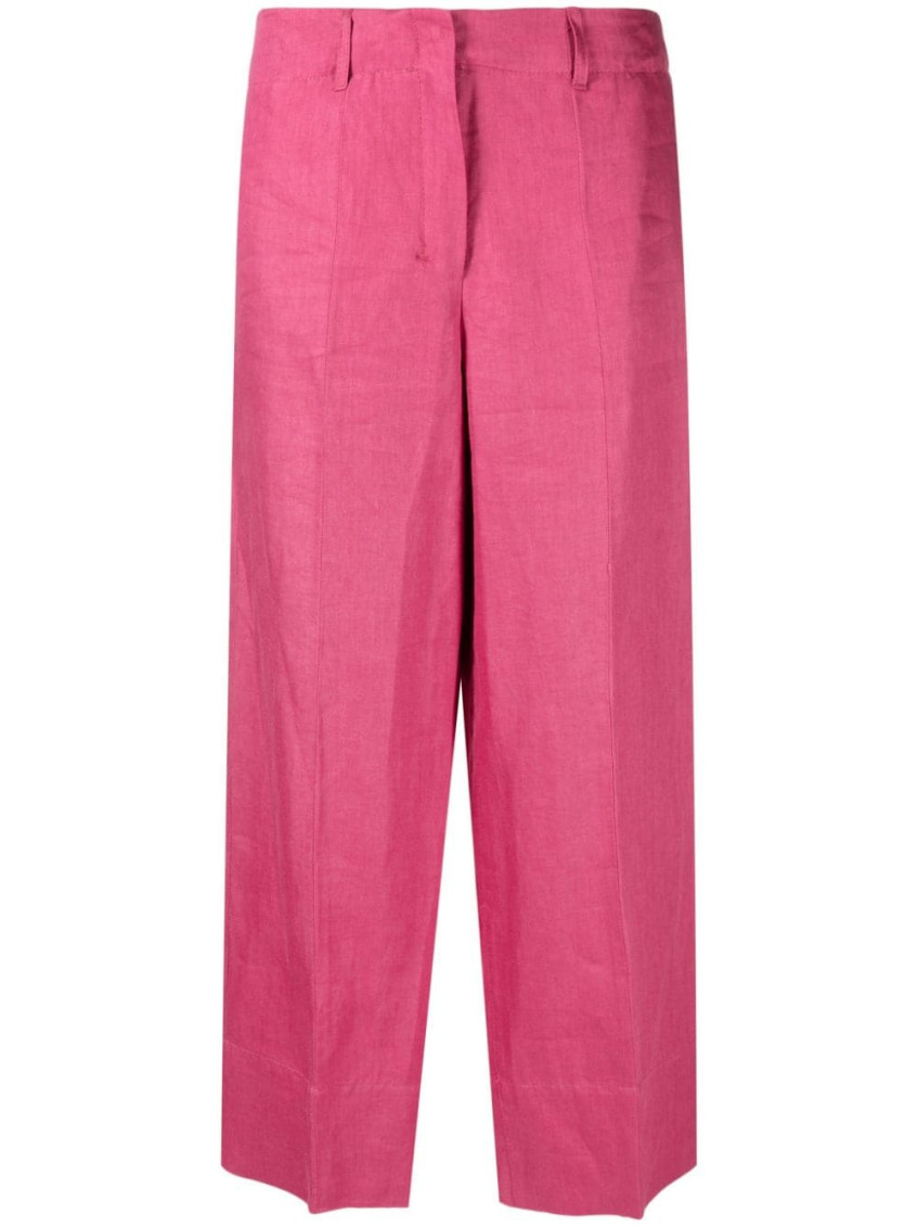 - Wide-leg Linen Trousers