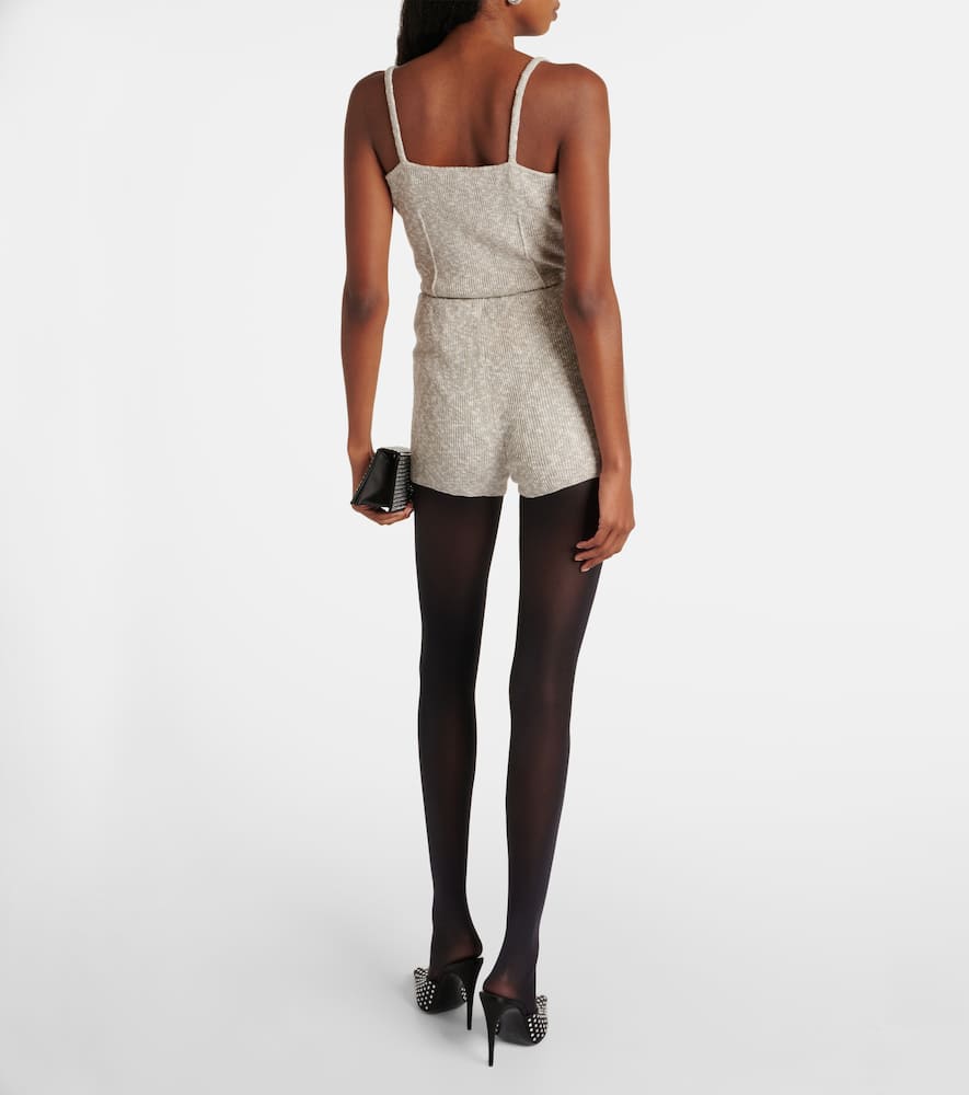 Knitted linen and cotton shorts