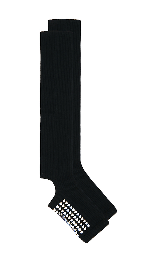 WellBeing + BeingWell Grip Legwarmer in Black,White