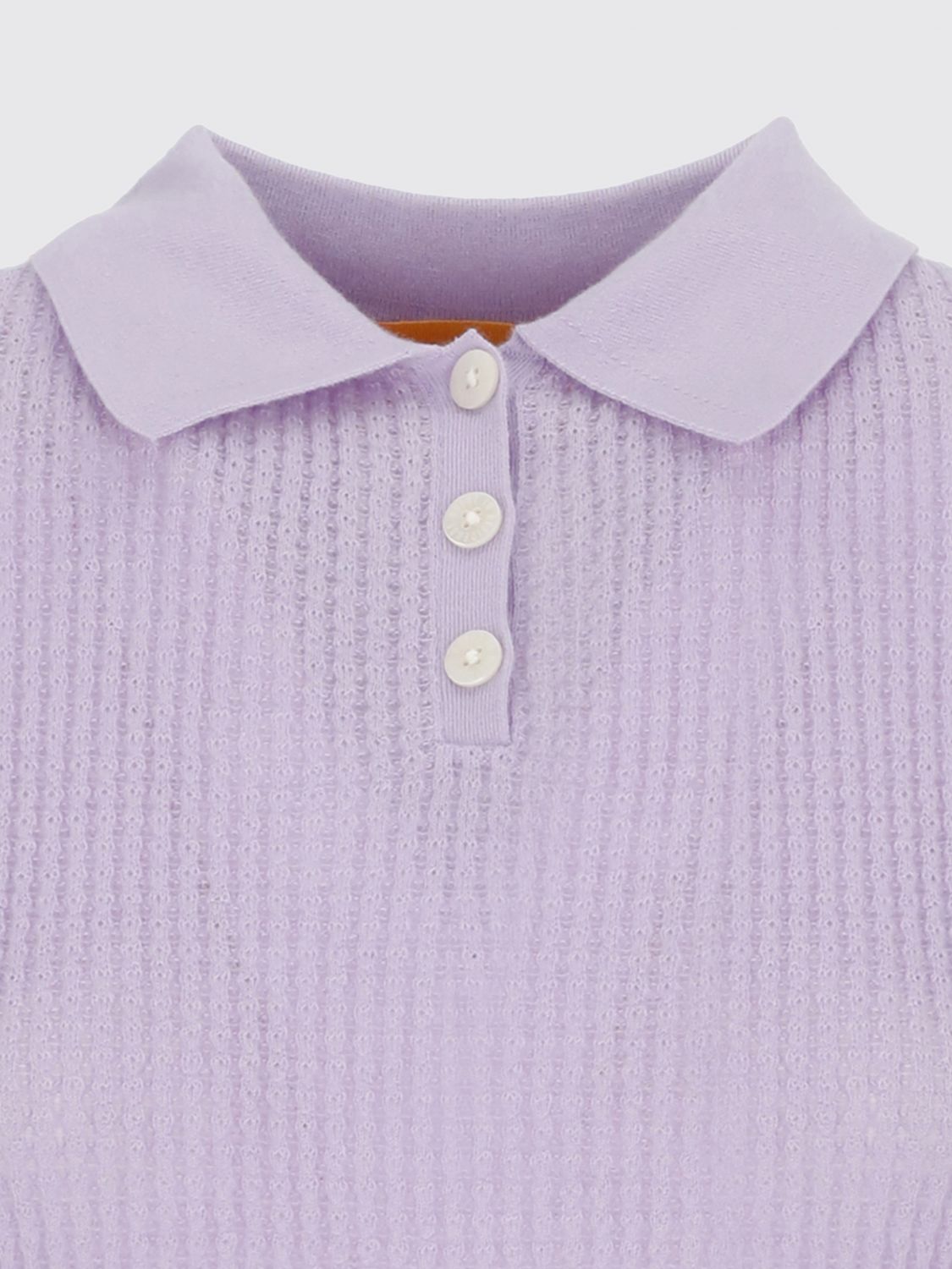 Shrunken cashmere polo top - Grey